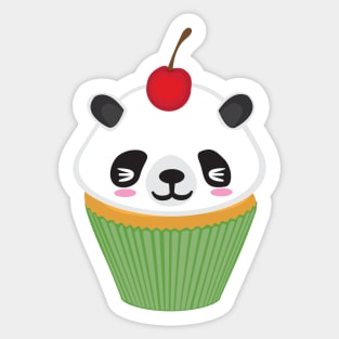 Kawaii Cute Panda Bear Animal Cupcake Kids Lover Sticker